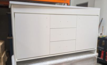**Sale! Luxury 60 Inch Vanity White - Ceramic top and sink included. Selling fast**