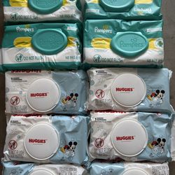 Huggies 11 Bags For 20 Simply Clean Unscented Baby Diaper Wipes,