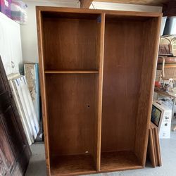 Wood Shelf, Oak, 7 Adjustable Height Shelves