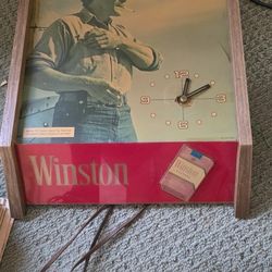 vintage Winston Cigarette electric advertising clock