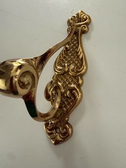 Vintage Gatco solid Brass Ornate Towel Bar