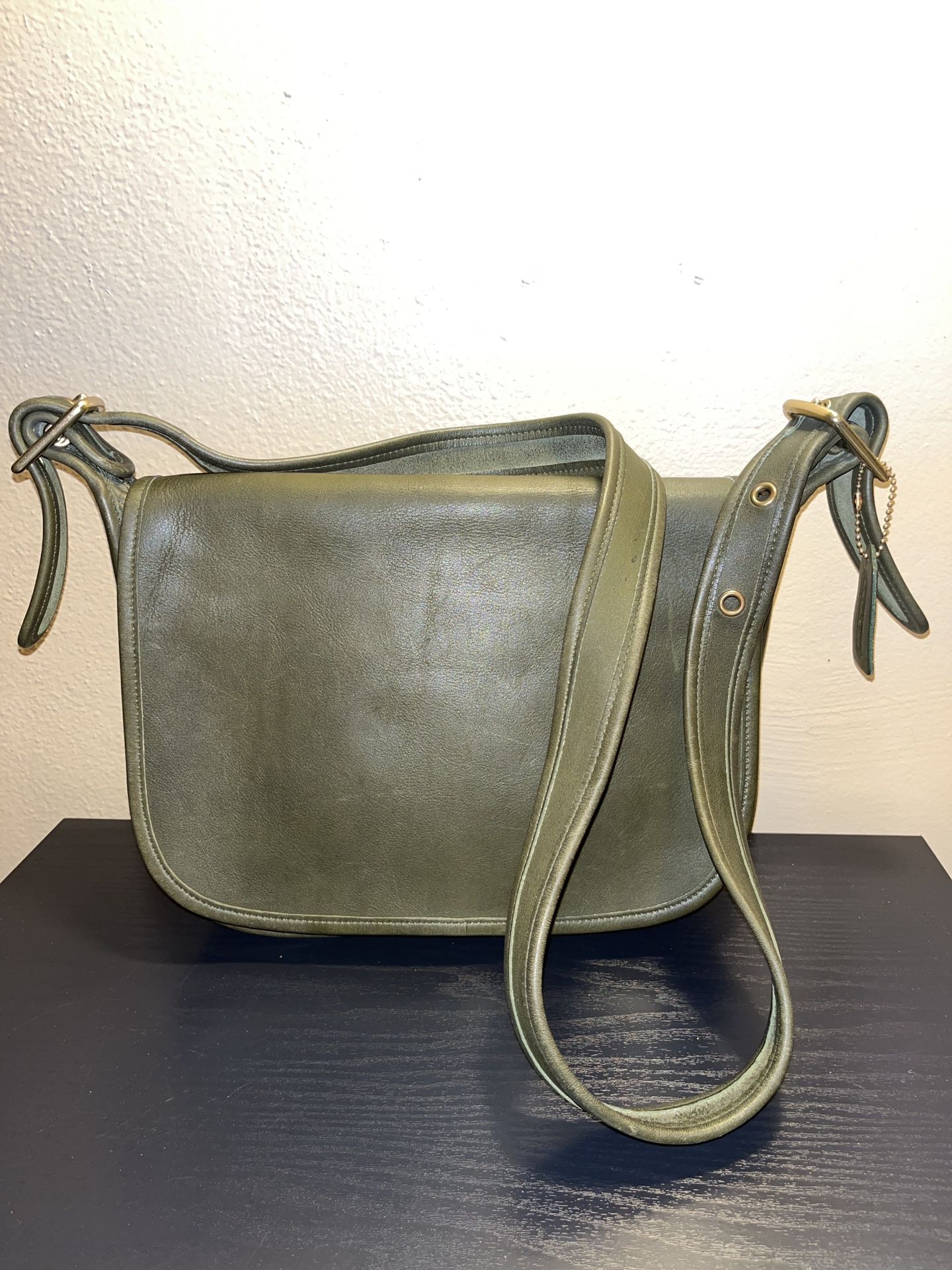 Vintage Coach Green Leather Patricia's Legacy Crossbody Bag for