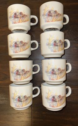 🦆 Set Of 8 Mallard Mugs 