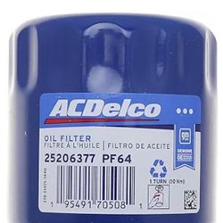 PF64 AC DELCO OIL FILTERS