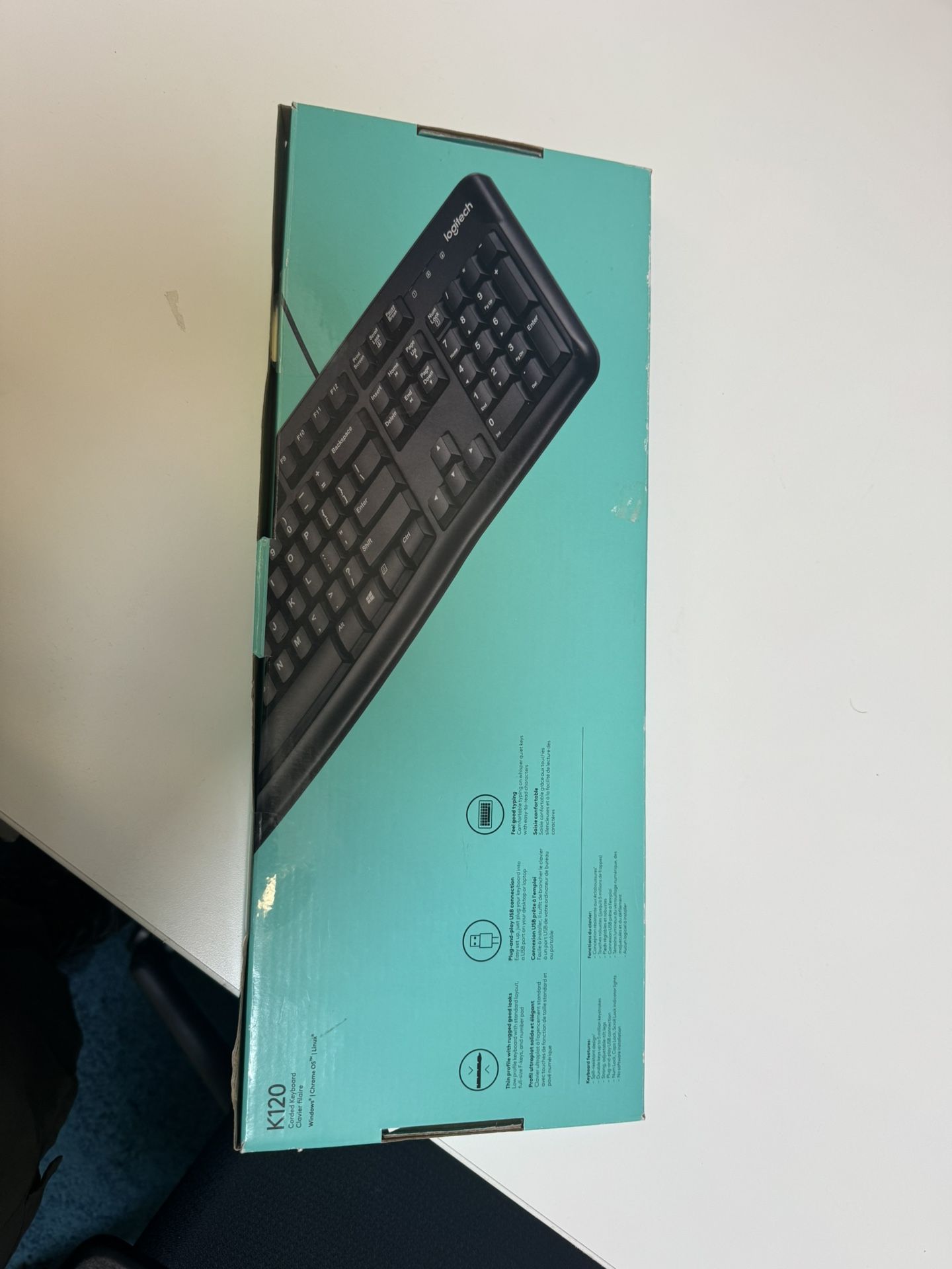 New Logitech K120 Wired Keyboard – Sealed Box