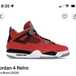 Brand new 100% Auth red toros 4 Retro 