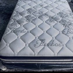 BRAND NEW “LUXURY EURO PILLOW TOP BAMBOO” MATTRESSES 💯 COLCHONES NUEVOS PILLOW TOP 💯  💥12 inches thick 💥   Queen $210❌ $270 With Box Spring 💥  FU