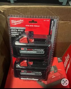 Milwaukee M18 XC6.0 Battery 2-Pack + Dual Bay Rapid Charger - Brand New