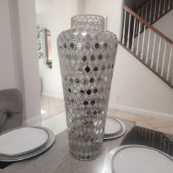 Decorative Z gallerie Mirrored Mosaic Floor Vase