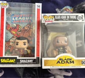 Funko Pop Shazam Comic Cover #14 & Black Adam on Throne #1239
