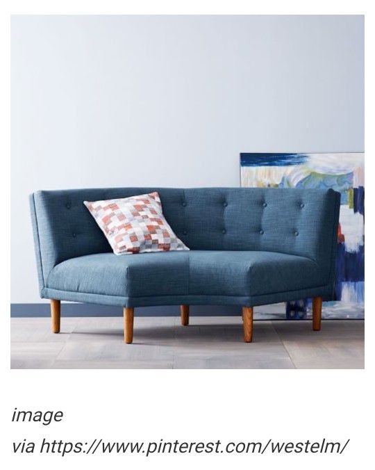 West Elm rounded retro sectional