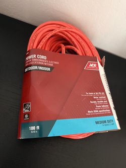 NEW-Ace 100 ft Outdoor/Indoor Extension Cord