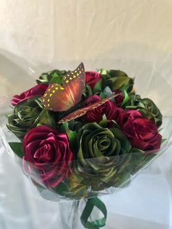 One Dozen Handmade Ribbon Roses – Gift‑Ready Bouquet