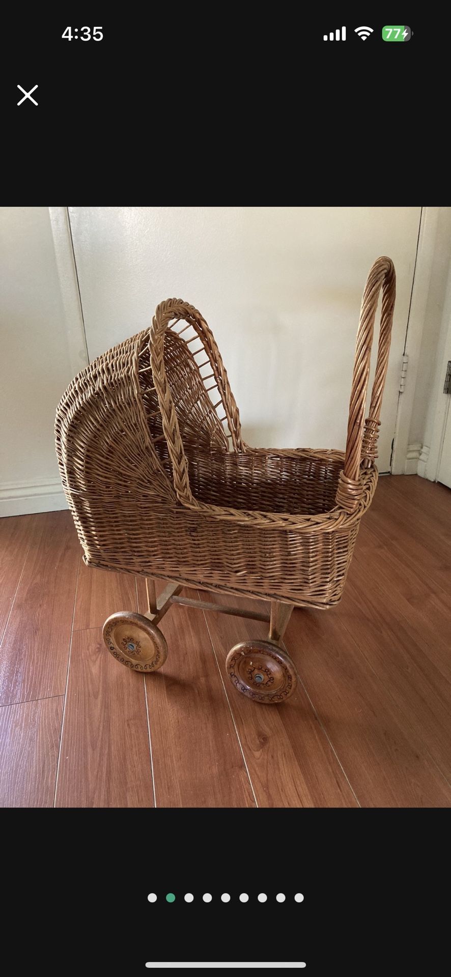 Vintage Wicker Leopold Baby Doll Stroller