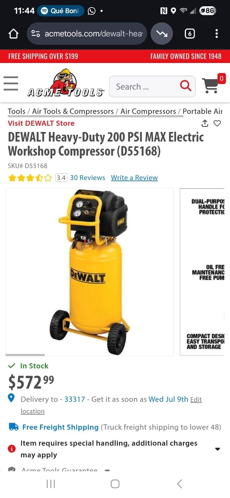 DeWalt Compressor