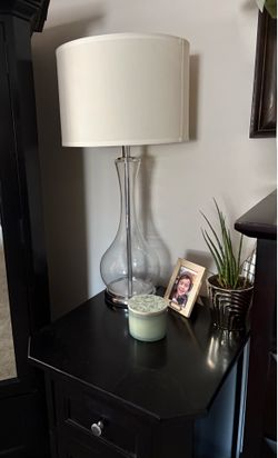 Large Clear Glass Lamp
