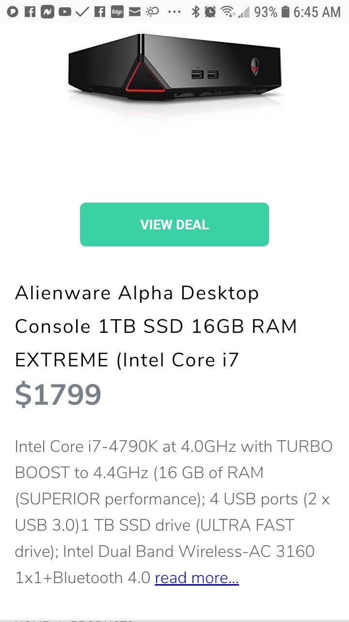 AlienWare Alpha Desktop (Gaming CU)GTX960
