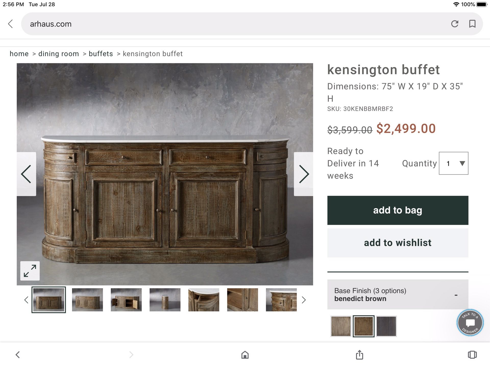 Arhaus Kensington Buffet for Sale in Hopewell Junction, NY OfferUp