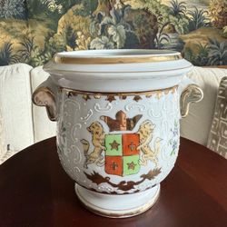 Lion Crest Cachepot Planter