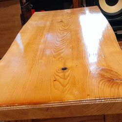 Solid Pine And Red Oak Coffee Table