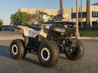 NEW 2026 BLP Forager 125 EFI Youth ATV - White - Fuel Injected Kids Quad with Racks