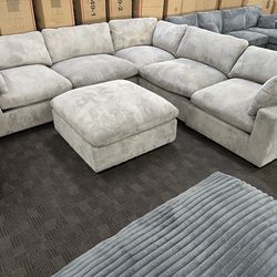 Light gray cloud sectional