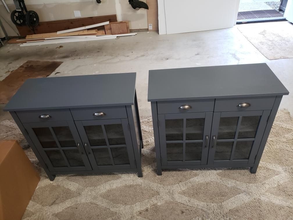 2 Door Accent Cabinets 200 for Both31 inches tall 31.75 wide, 14 inches deep