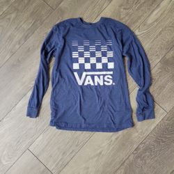Boys Large Vans Longsleeved Blue Shirt