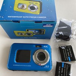 4K 48MP Autofocus Waterproof Under Water Camera For Beach And Water park 11ft Deep,