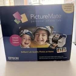 Epson PictureMate Deluxe Photo Printer w/ Box – Powers On (See Description)