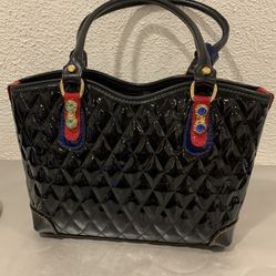 Marino Orlandi embossed original leather bag like new , no tag , top handle 14” wide 9.25”tall you see it here , it is available  High quality bag Loc