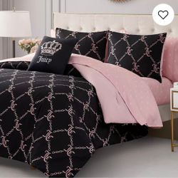 Queen Juicy Couture Bedding Set