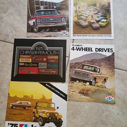 Vintage auto brochures