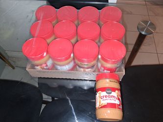 Box of 12 pack of signature select creamy peanut butter