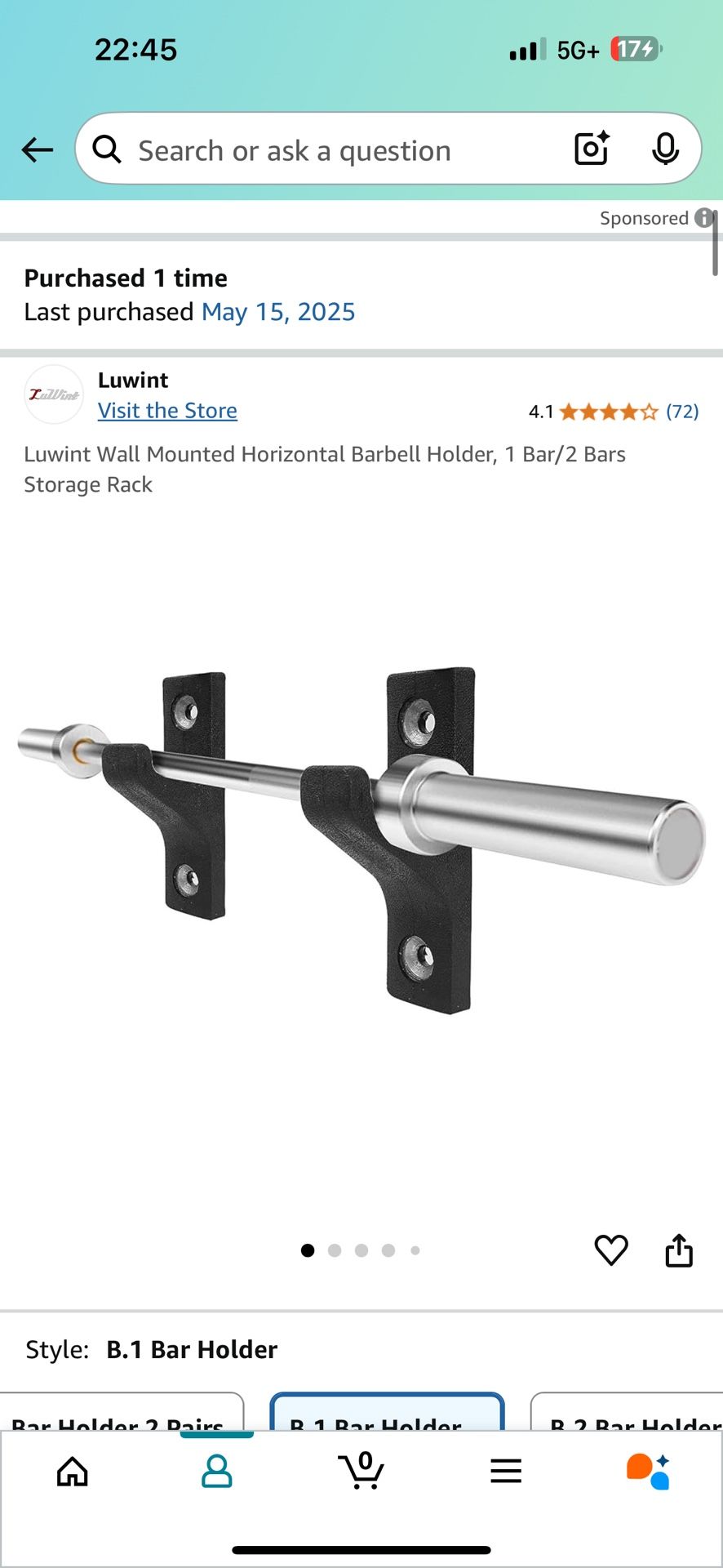 Wall Mounted Barbell Holders