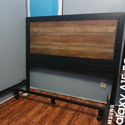 Rustuc Queen Industrial Bed Frame