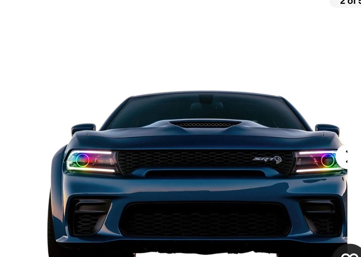 Rgb Headlight Halo Kit For 2015-2023 Dodge Charger