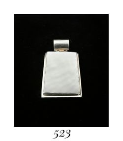 2.3" x 1.3" Large & Heavy Solid Sterling Silver & Natural Mother of Pearl Pendant, signed EXEX