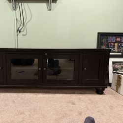Black Wooden Entertainment Center