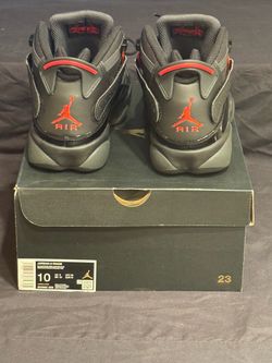 Jordan 6 Rings black and red size 10