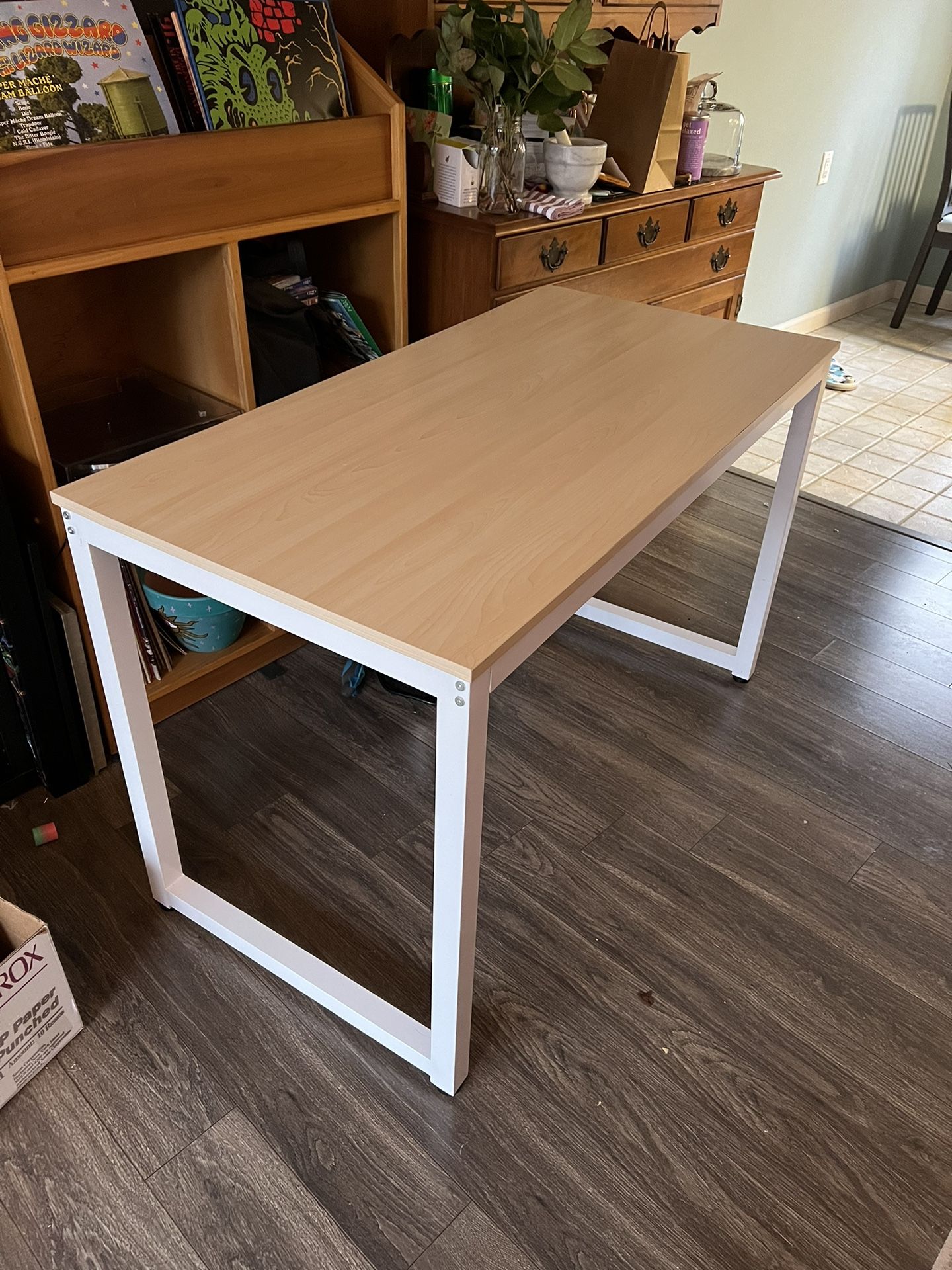 Light Wood And White Desk