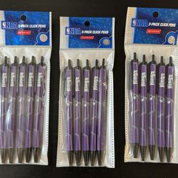 Sacramento Kings 5 Pack Click Pens. Brand New In Package. 3 Packs Available. Only $5.00 Each