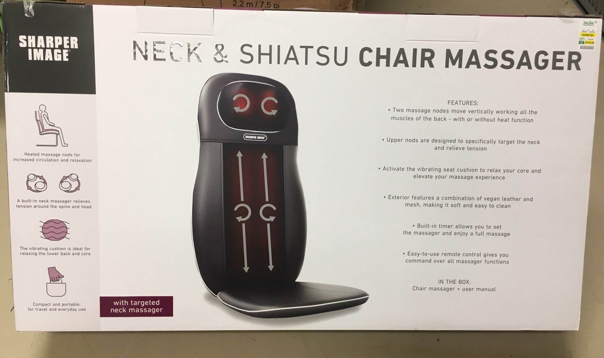 NEW in box Sharper Image Chair Massager