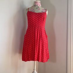 Red Dress with Pockets