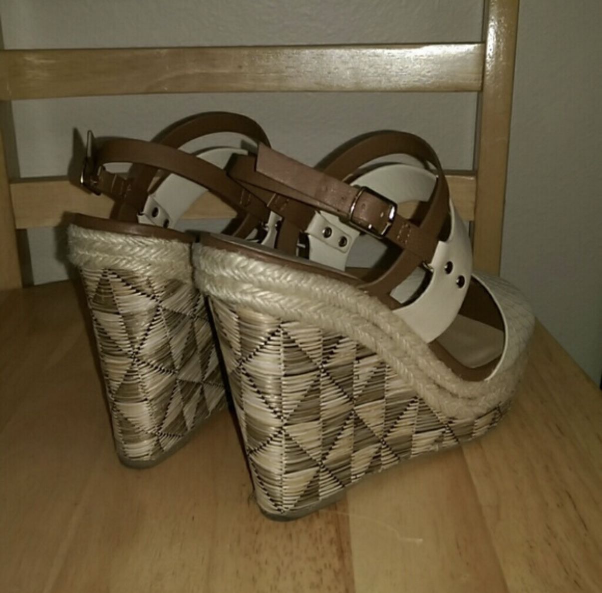 Y Not Woven Wedge Sandals