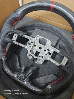BRAND NEW 2015-2023 FORD MUSTANG ECO BOOST/ GT/ SHELBY GT350/ GT350R Real Carbon Fiber Steering Wheel Without Replacement Trim