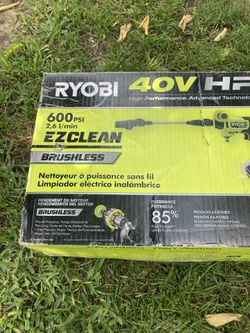 RYOBI 40V HP 600 PSI CORDLESS EZCLEAN POWER CLEANER  ( TOOL ONLY  )