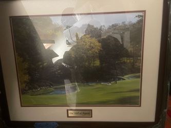 11th Hole at Augusta Framed Golf Print