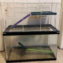 Hamster Cage Plus Fish Tank