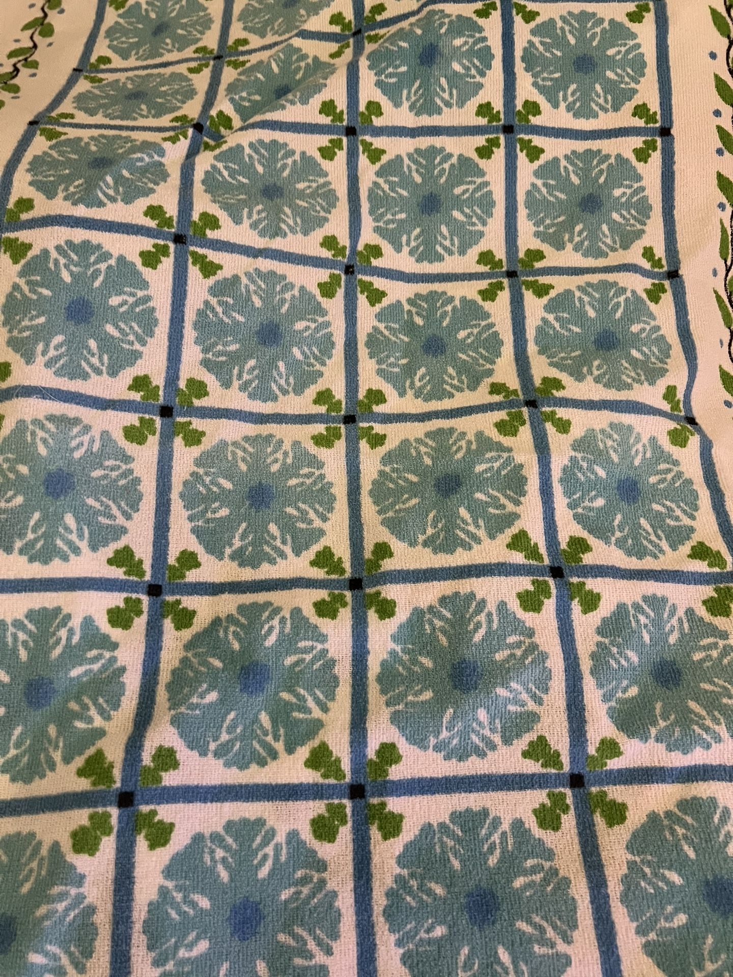 Vintage Terry Cloth Table Cloth
